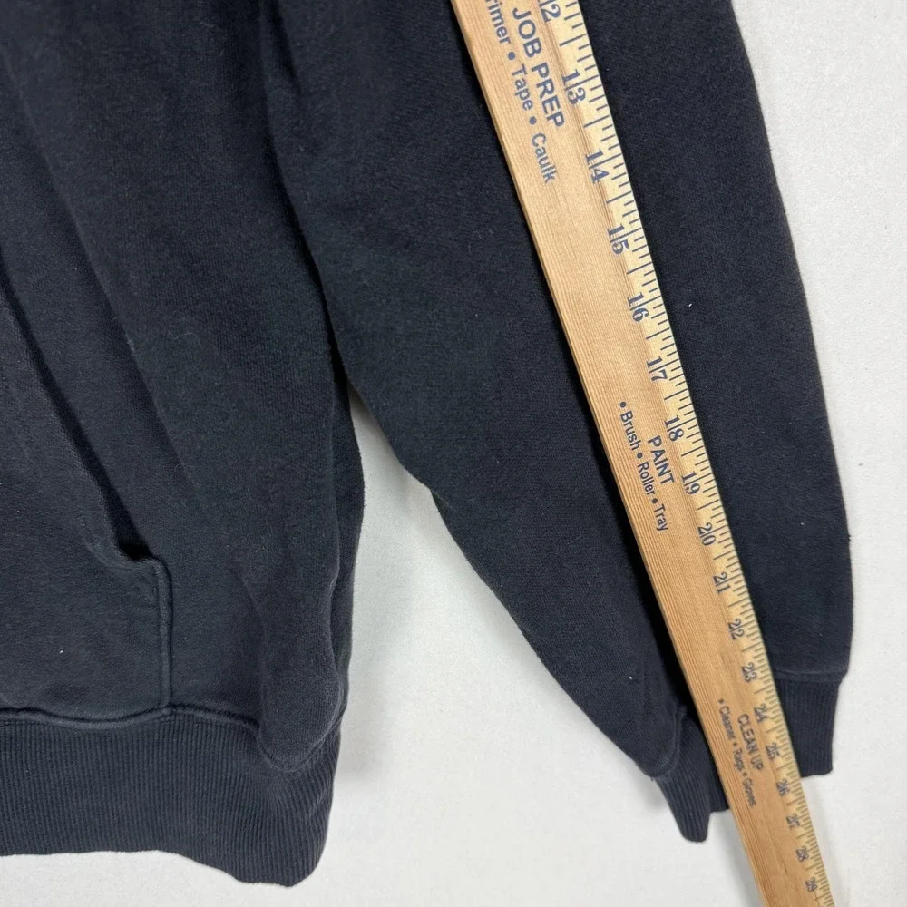 The North Face Hoodie Mens Small Black Pullover Fleece Big Logo‎ Kangaroo
